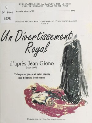 cover image of Un divertissement royal d'après Giono